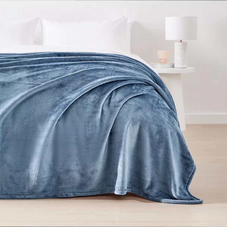 Plush Blanket - Single Bed Multicoloure With Free & Fast Au Shipping