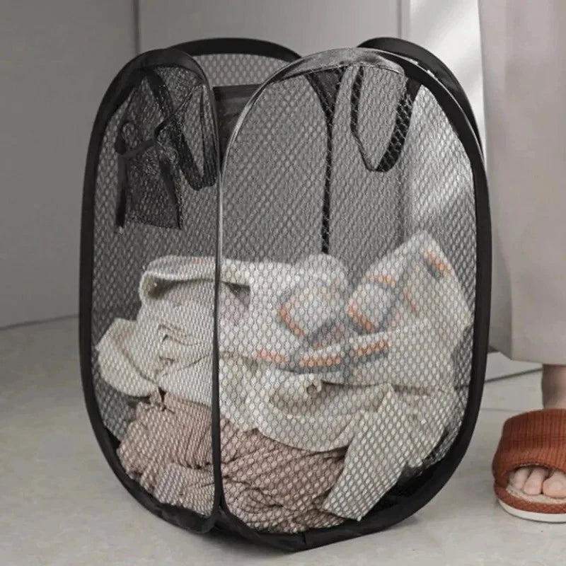 Large Capacity Foldable Laundry Basket for Home Dormitory Use Durable Plastic Cl