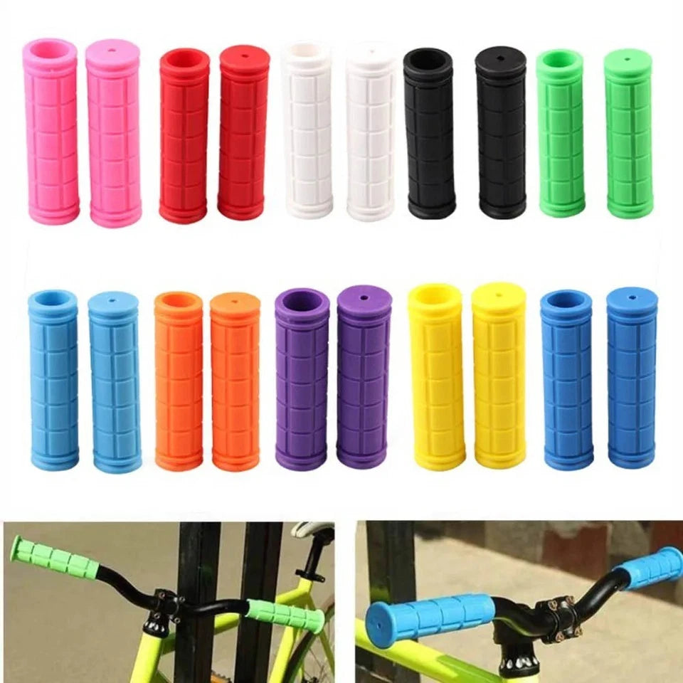 2PCS Bicycle Handle Bar Grips Silicone Soft BMX MTB Cycle Mountain Bike Scooter