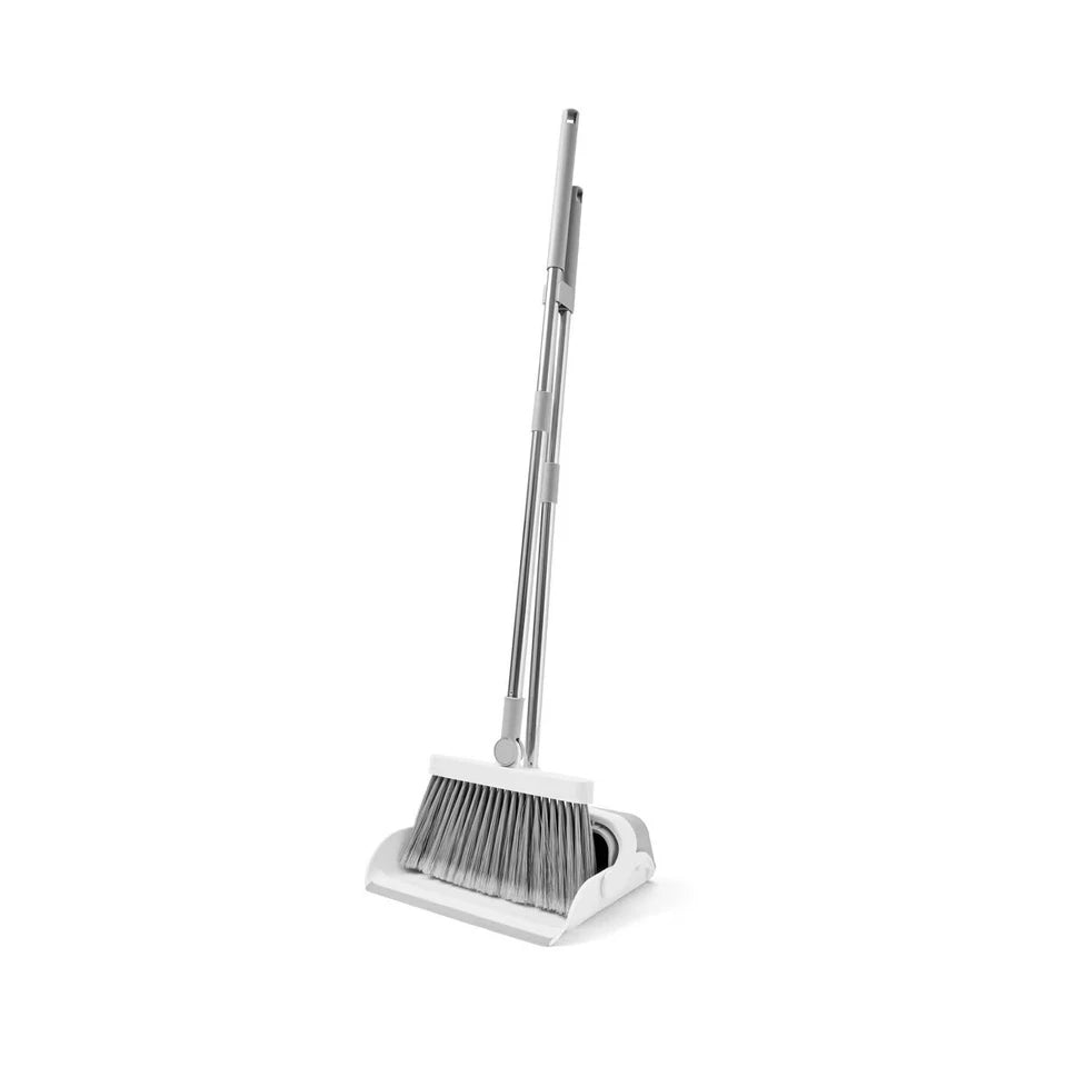 Long Handle Dust Pan Sets Household Sweeping Cleaning Dustpan Brush Broom - AU