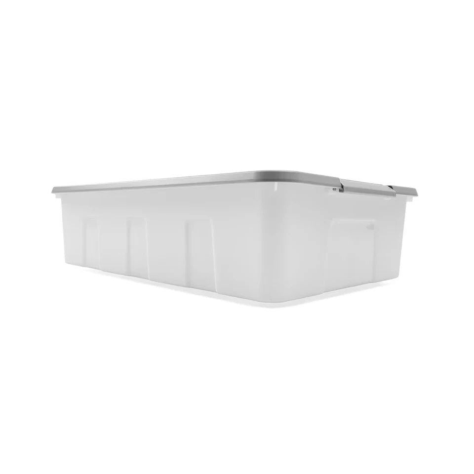 Large Storage Box Heavy Duty Plastic Tub Stackable Lid Organiser Containers Box