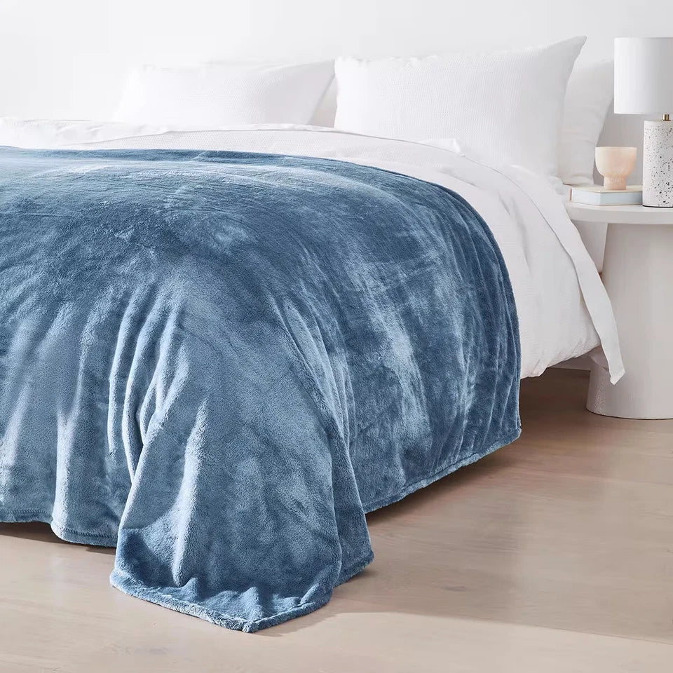 Plush Blanket - Single Bed Multicoloure With Free & Fast Au Shipping
