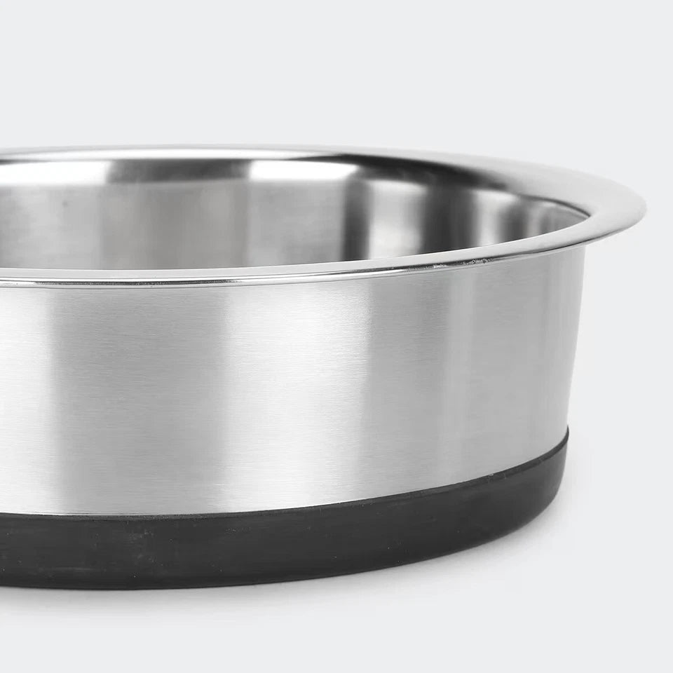 Stainless Steel Anti Skid Pet Dog Puppy Food/Water Bowl - Large