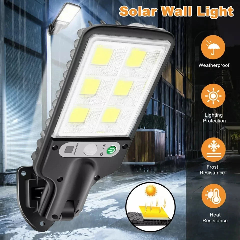 Solar Security Light Outdoor LED COB Wall Flood Light 5.5V 2.5W 1200mAh