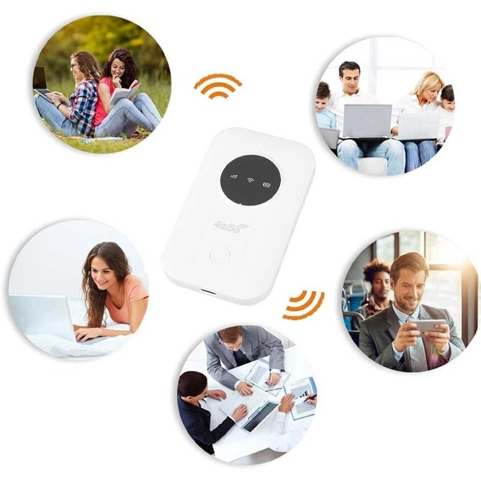 4G LTE Mobile WiFi Hotspot Router Unlocked Portable MiFi 3650mAh 150Mbps 10 Devices