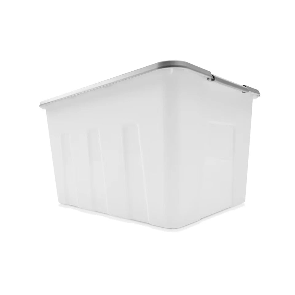 Large Storage Box Heavy Duty Plastic Tub Stackable Lid Organiser Containers Box
