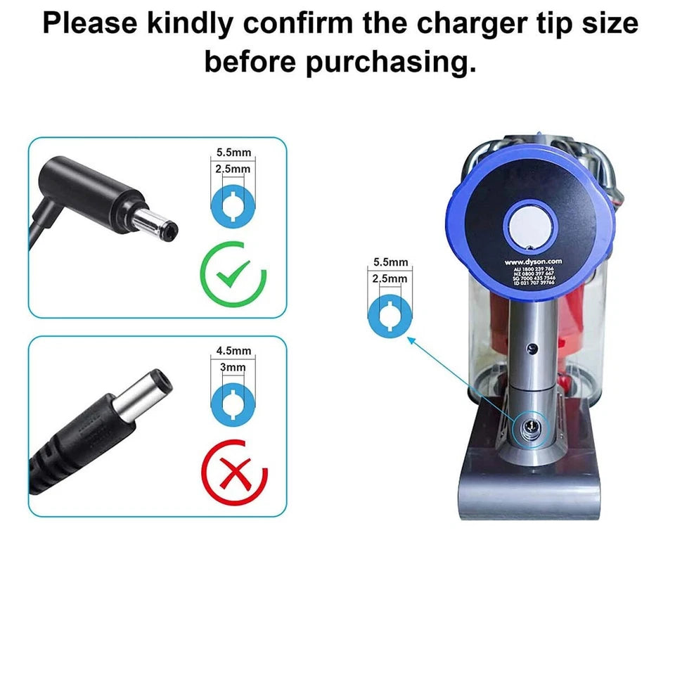 Replacement Charger for Dyson V6 V7 V8 V10 V11 Vacuum Cleaner Battery Adapter AU Plug