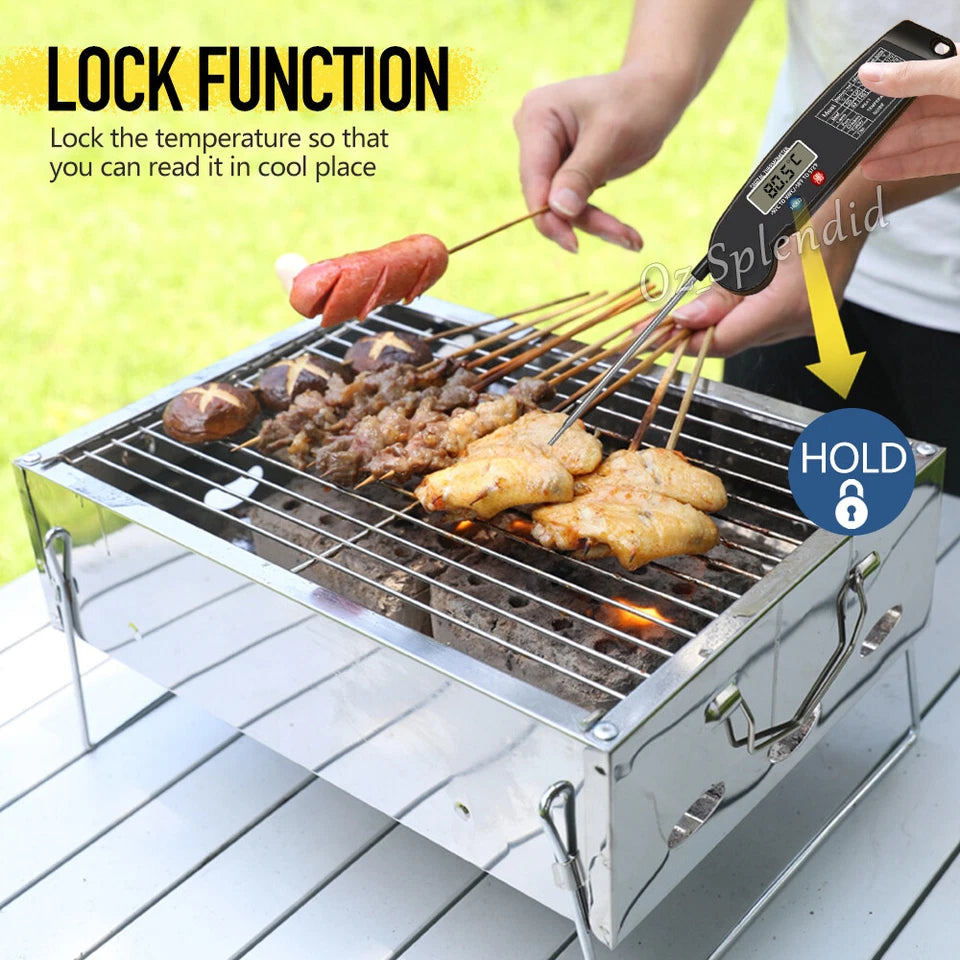 Digital Food Thermometer Foldable Probe Meat Cooking BBQ -50°C to 300°C