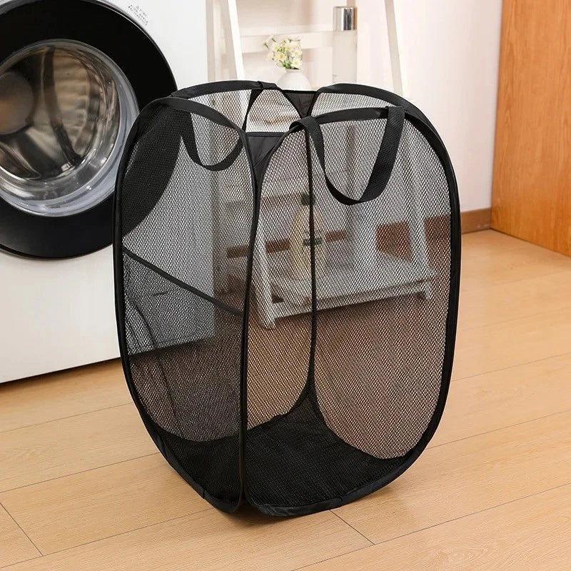 Large Capacity Foldable Laundry Basket for Home Dormitory Use Durable Plastic Cl
