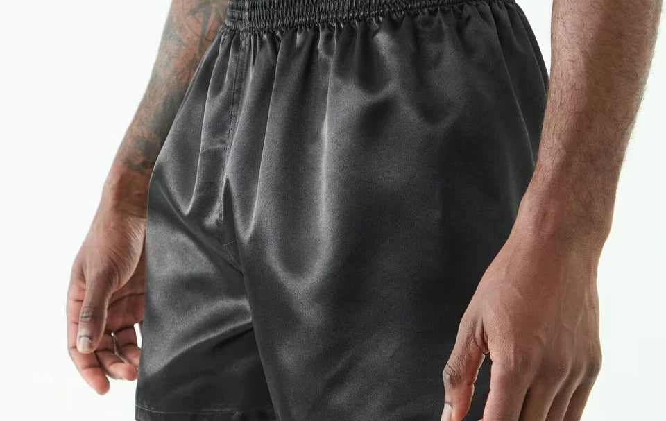 Men's 2 Pack Print Satin Polyester Multi Boxer Boxers