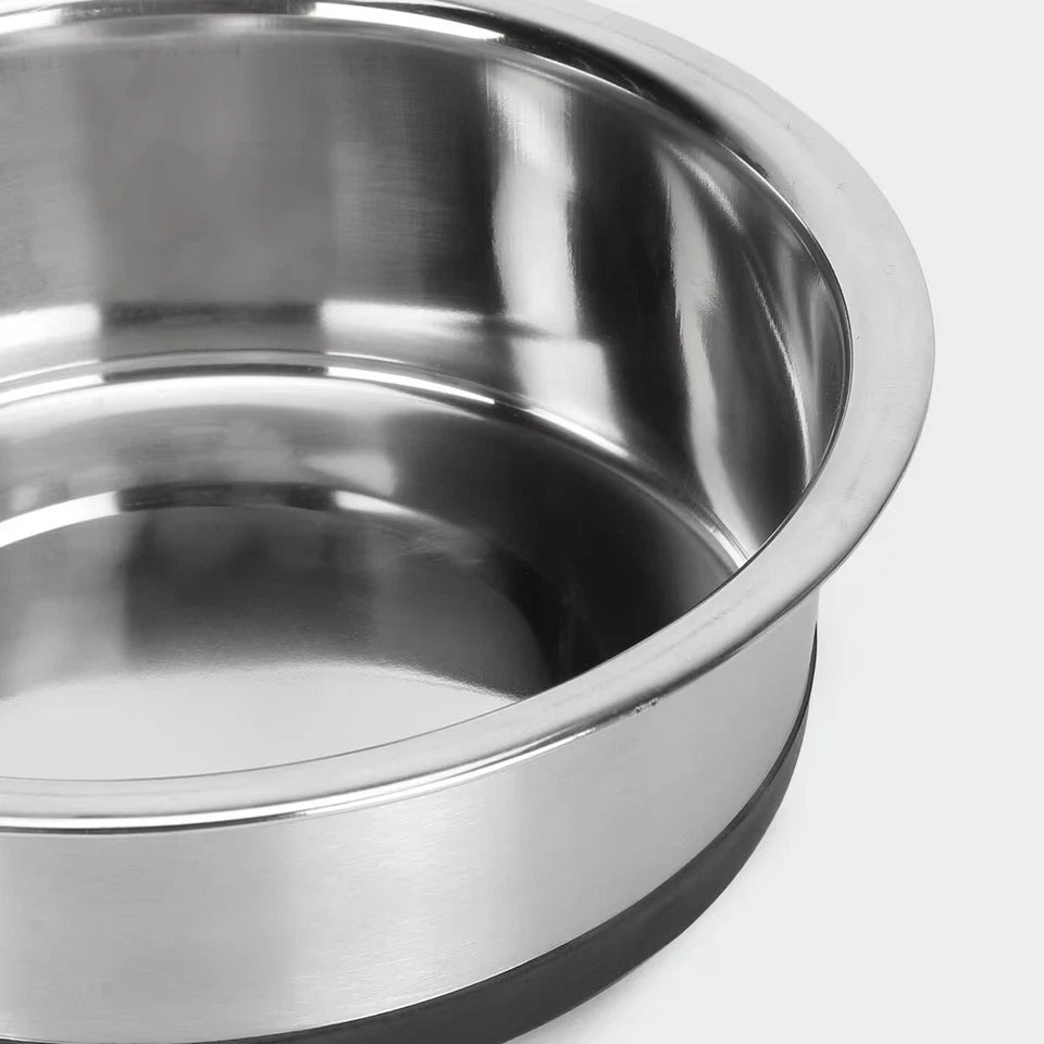 Stainless Steel Anti Skid Pet Dog Puppy Food/Water Bowl - Large