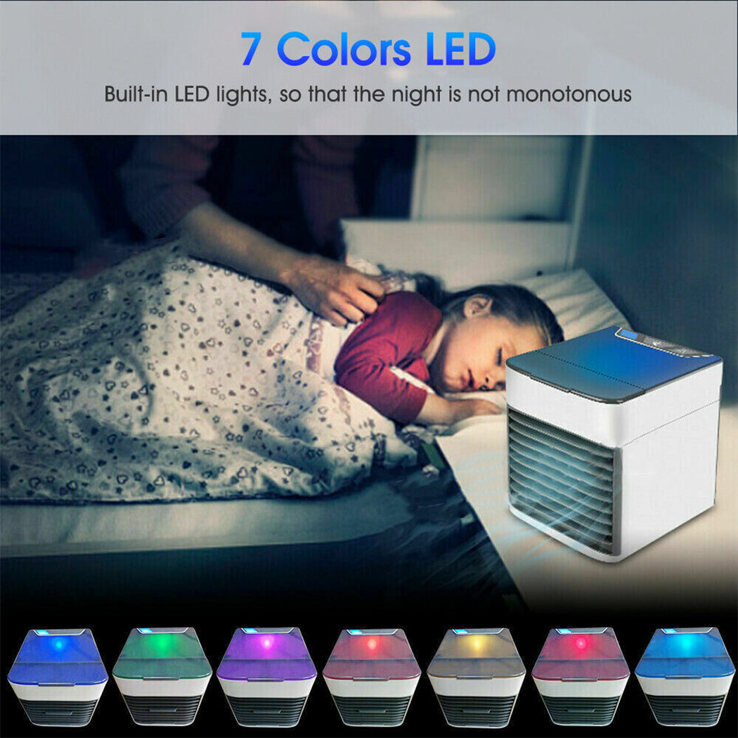 Portable Mini Air Cooler Fan Air Conditioner Cooling Fan Humidifier Desk USB Fan
