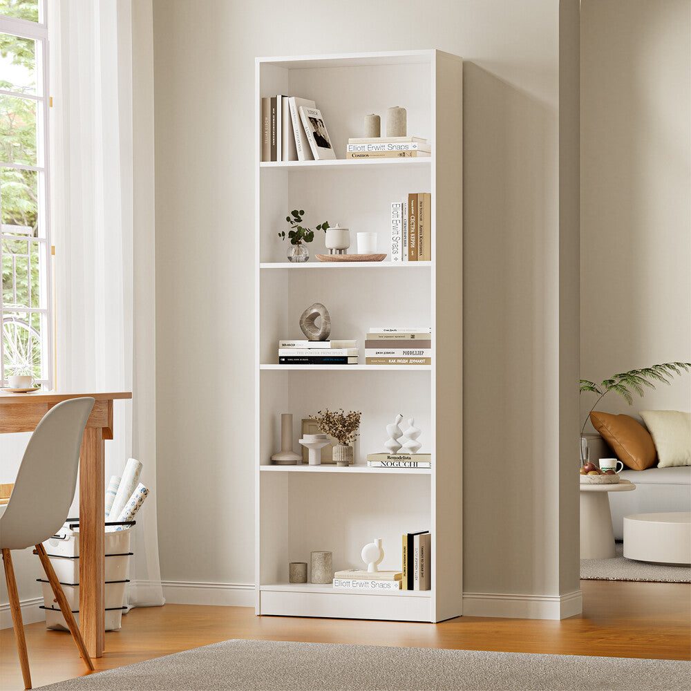 5-Tier Bookcase Bookshelf Display Shelf Storage Cabinet Stand Rack Shelving Unit
