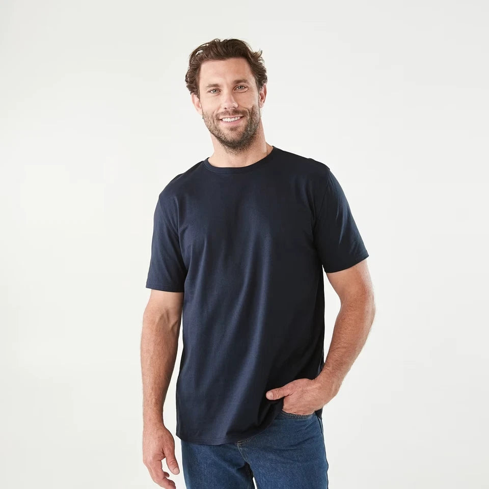 Men's Heavy Premium Cotton Plain Blank T-shirt Basic Tee White Black Grey New AU