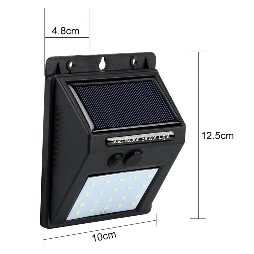 4 Pack Solar Security Lights 20 LED PIR Motion Sensor 500LM Outdoor Garden 6W