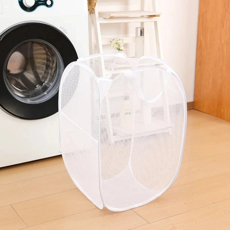 Large Capacity Foldable Laundry Basket for Home Dormitory Use Durable Plastic Cl