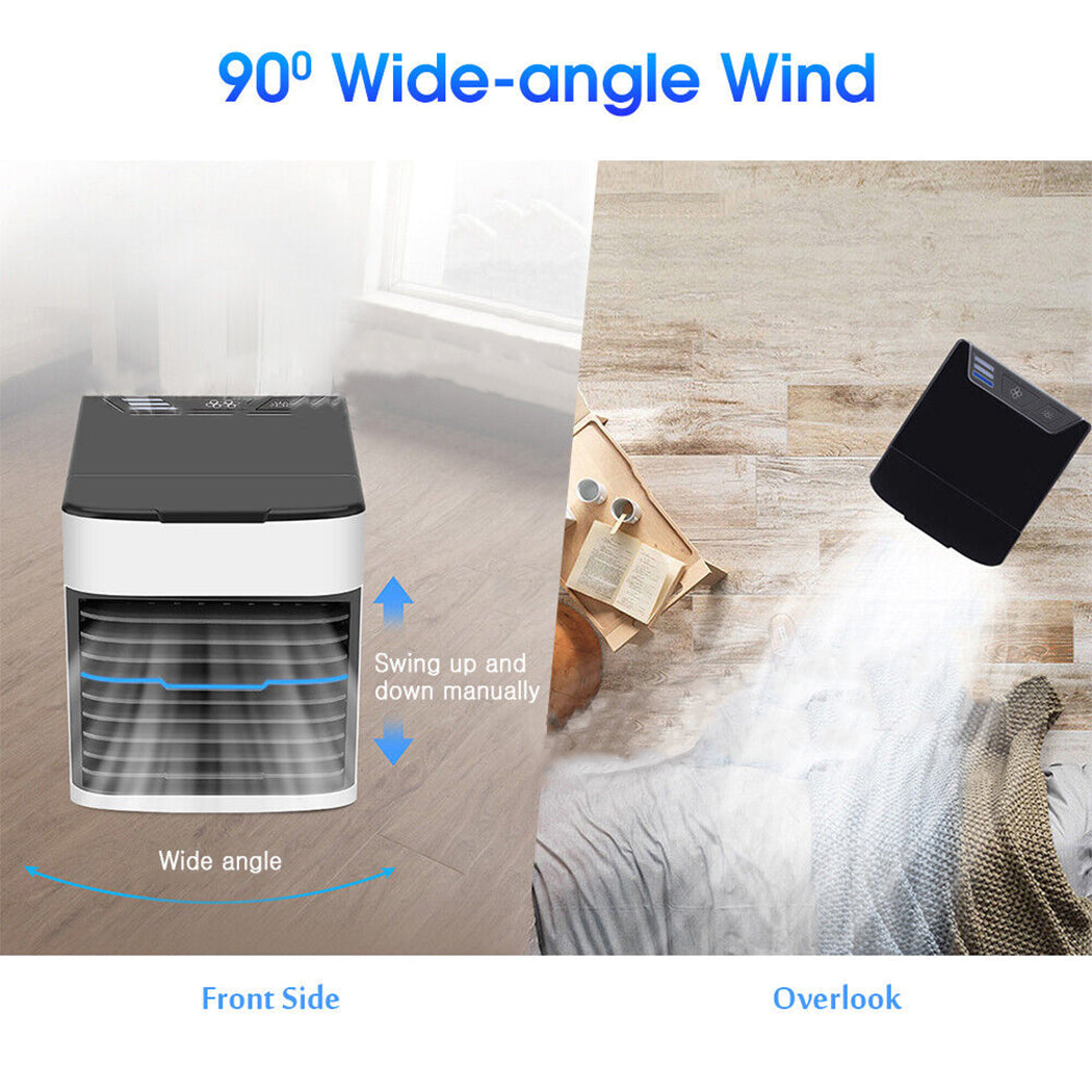 Portable Mini Air Cooler Fan Air Conditioner Cooling Fan Humidifier Desk USB Fan
