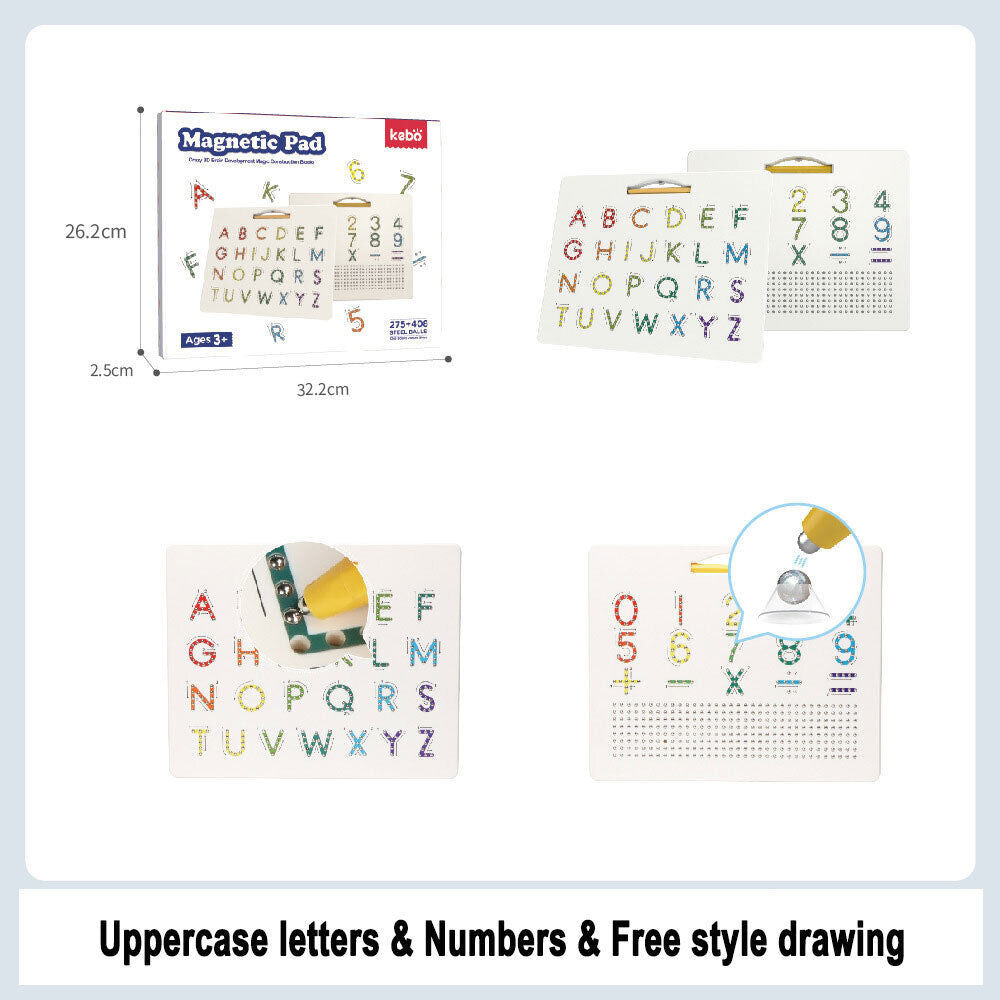 2 in 1 Magnetic Drawing Board Alphabet Letter Tracing Board Educational Toy Kids