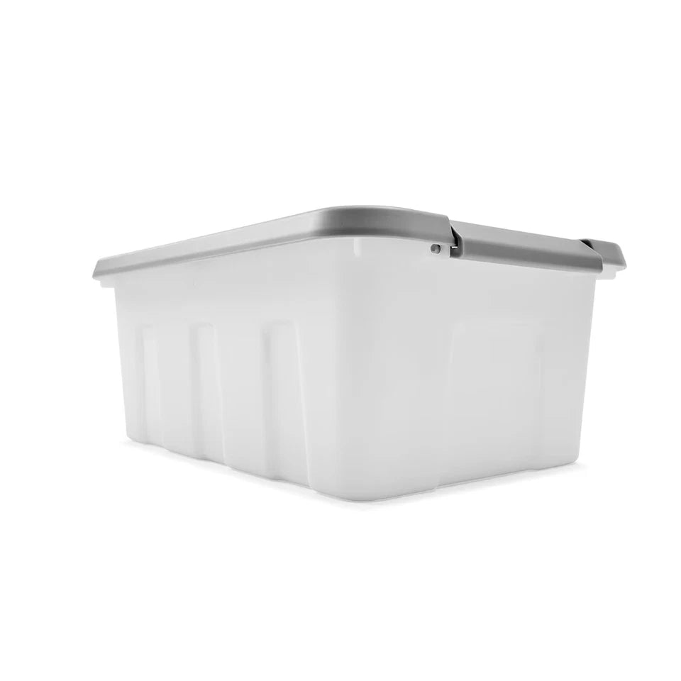 Large Storage Box Heavy Duty Plastic Tub Stackable Lid Organiser Containers Box
