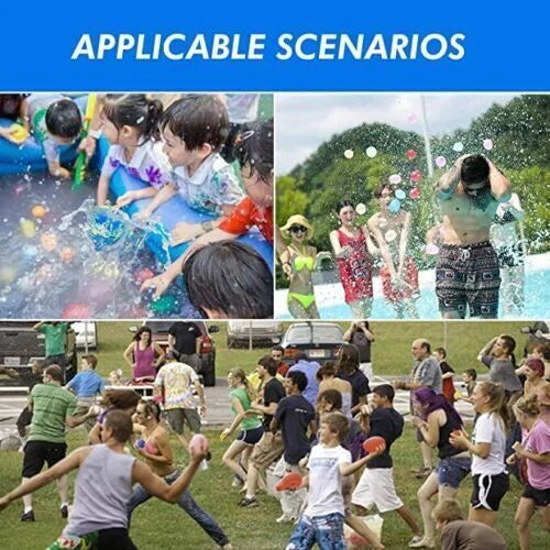 Self-Sealing Water Balloons Multicoloured Latex Beach Party Outdoor Game 111-1665pcs