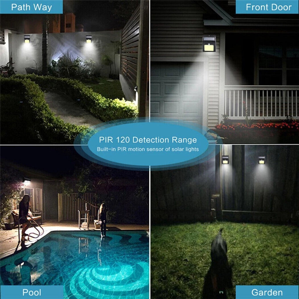 4 Pack Solar Security Lights 20 LED PIR Motion Sensor 500LM Outdoor Garden 6W