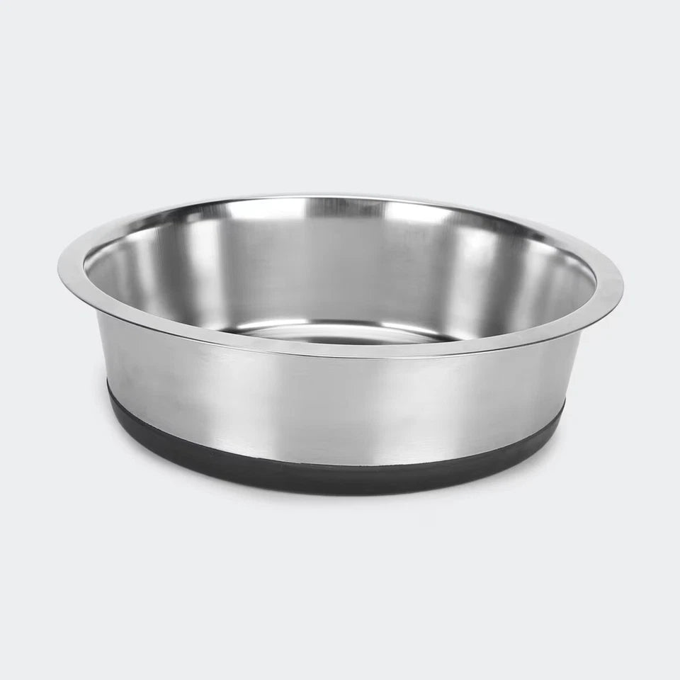 Stainless Steel Anti Skid Pet Dog Puppy Food/Water Bowl - Large