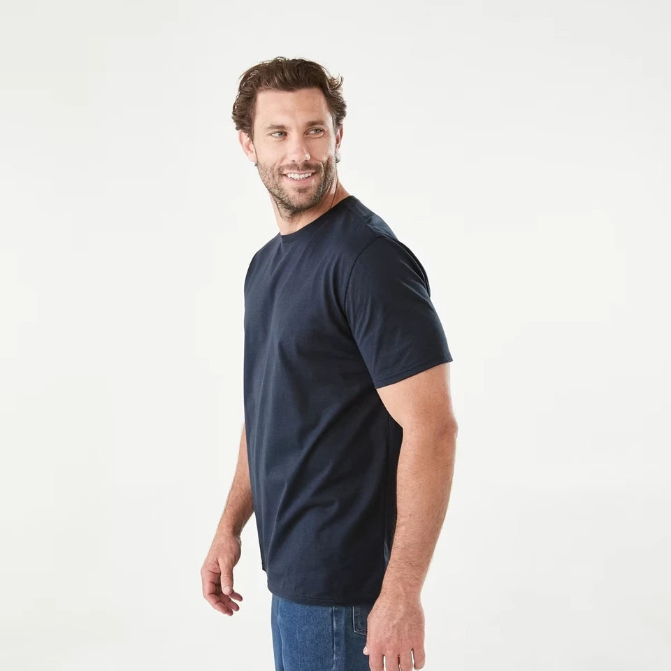Men's Heavy Premium Cotton Plain Blank T-shirt Basic Tee White Black Grey New AU