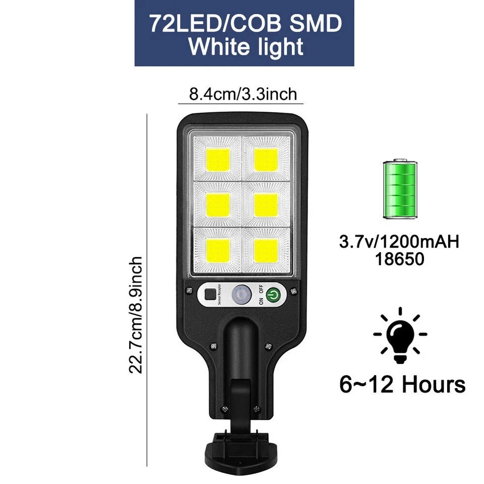 Solar Security Light Outdoor LED COB Wall Flood Light 5.5V 2.5W 1200mAh