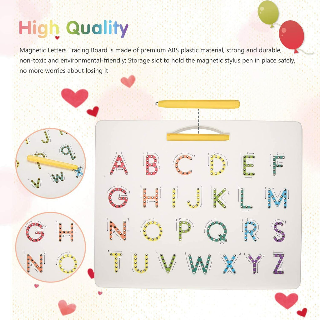 2 in 1 Magnetic Drawing Board Alphabet Letter Tracing Board Educational Toy Kids