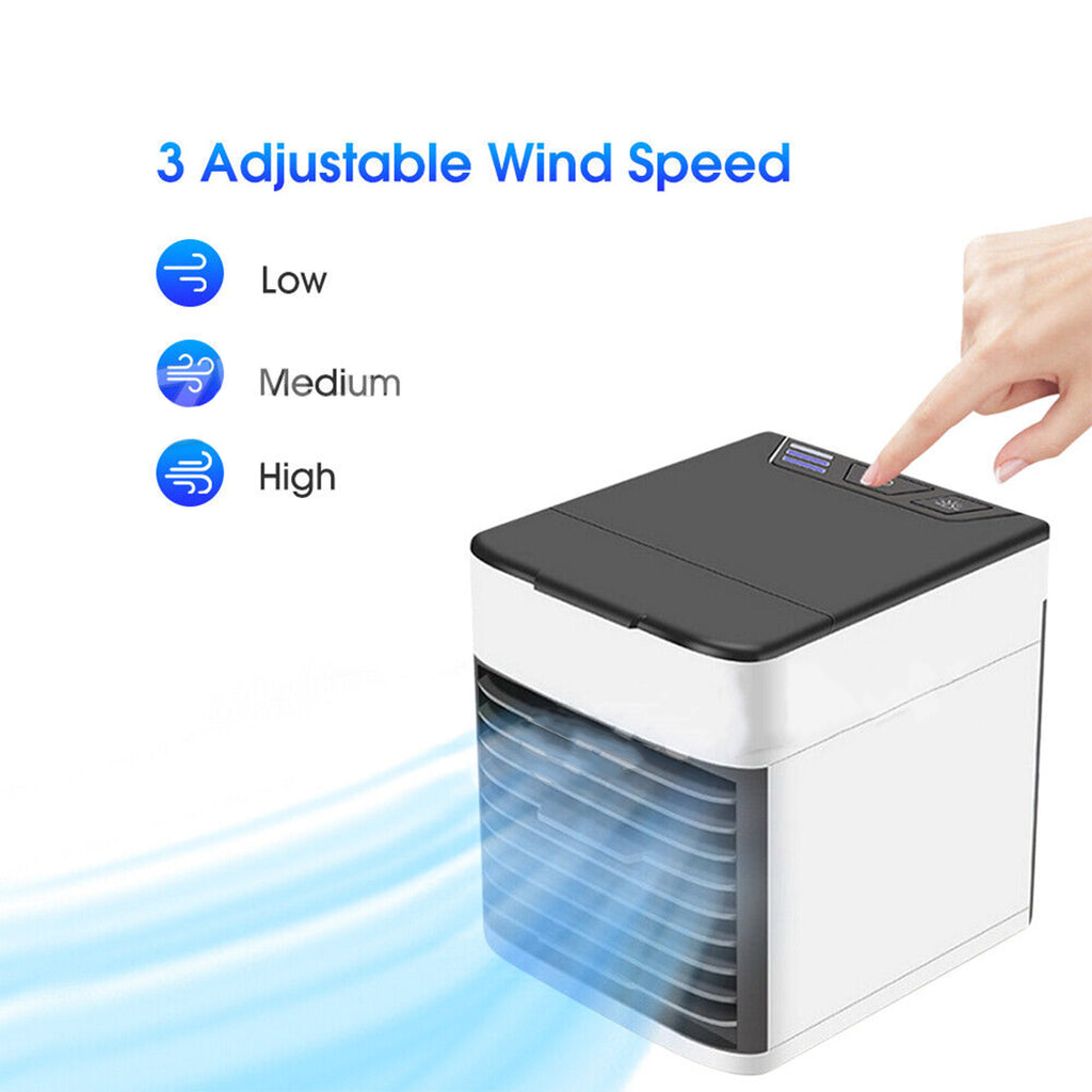 Portable Mini Air Cooler Fan Air Conditioner Cooling Fan Humidifier Desk USB Fan