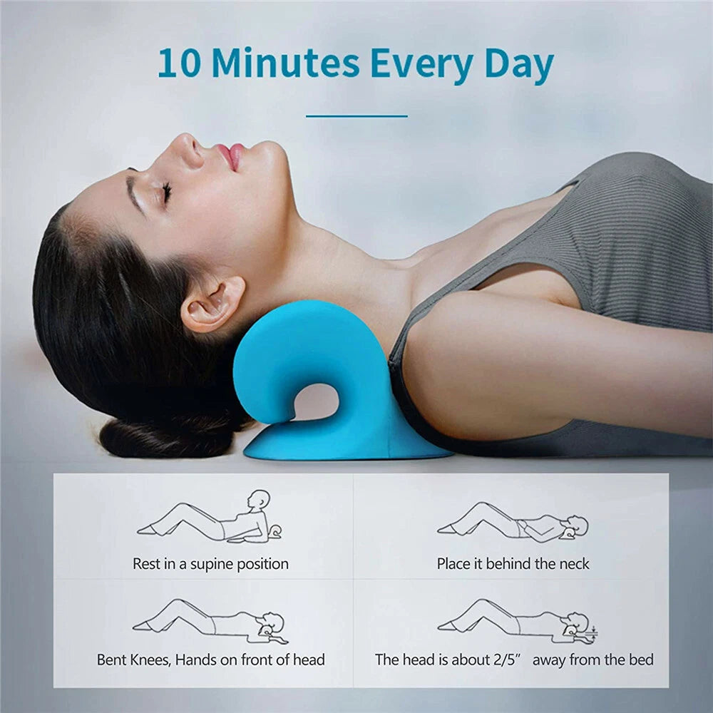 Neck Traction Pillow Original Cloud Shape Neck Stretcher Cervical Pain Relief AU