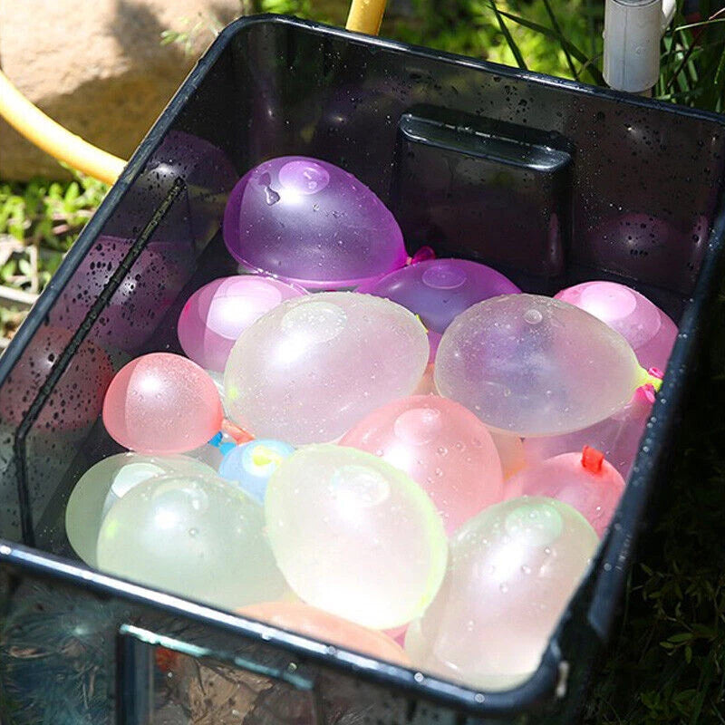 Self-Sealing Water Balloons Multicoloured Latex Beach Party Outdoor Game 111-1665pcs