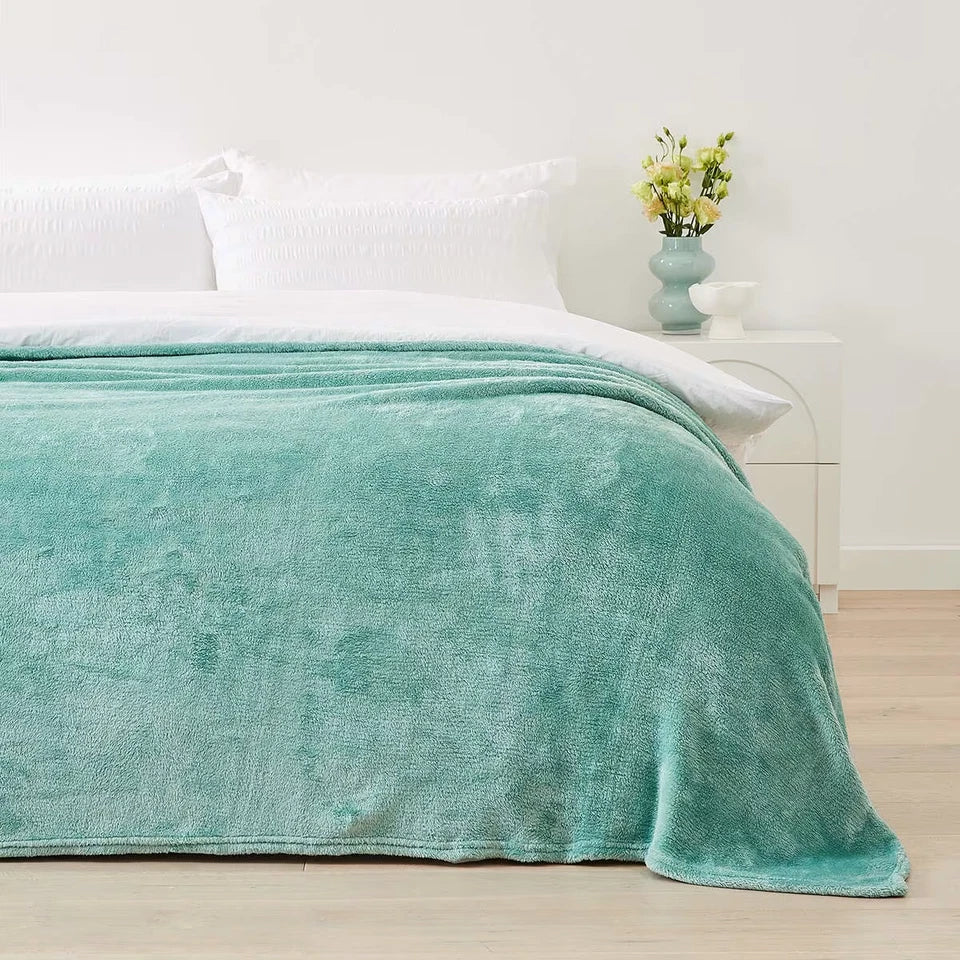 Plush Blanket - Single Bed Multicoloure With Free & Fast Au Shipping