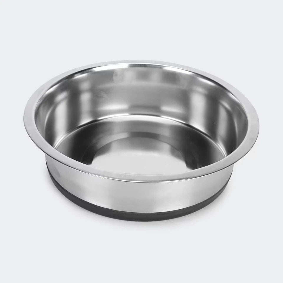 Stainless Steel Anti Skid Pet Dog Puppy Food/Water Bowl - Large