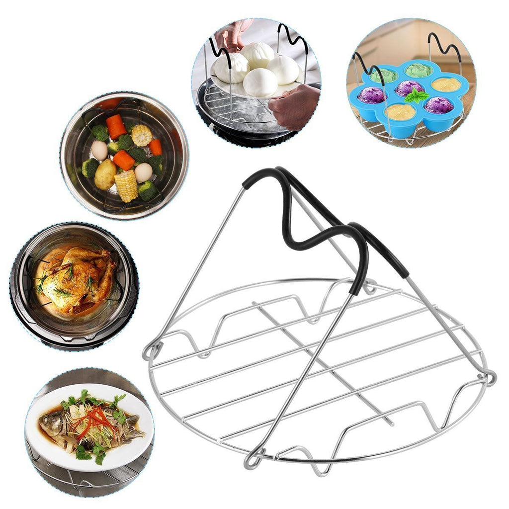 Instant Pressure Cooker Pot Heating Cooking Steam Rack Steaming Tray with Handle