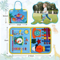 Kids Busy Board for Toddlers Montessori Toys with Dressing Skills Sensory Game