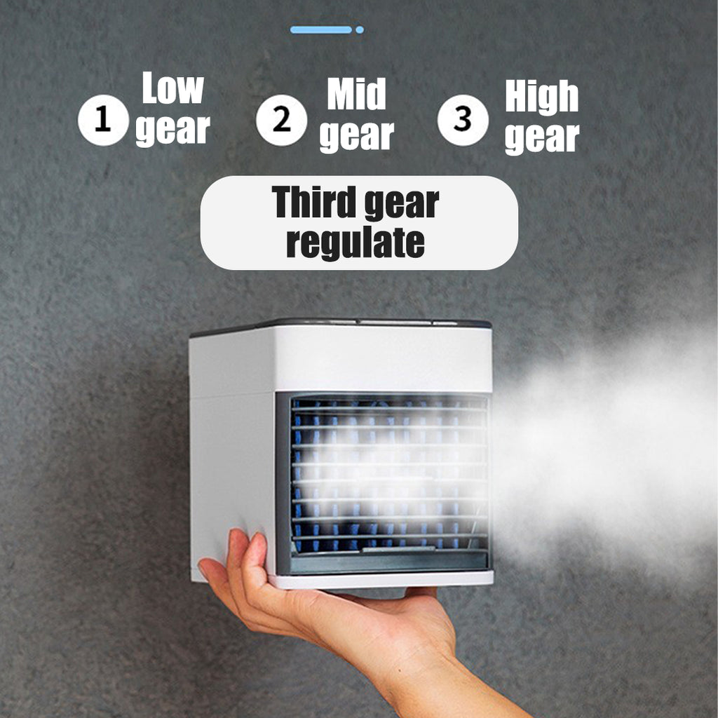 Portable Mini Air Cooler Fan Air Conditioner Cooling Fan Humidifier Desk USB Fan