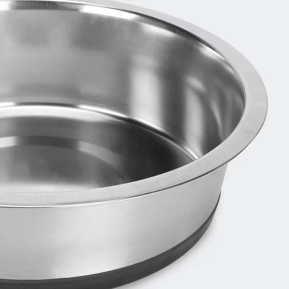 Stainless Steel Anti Skid Pet Dog Puppy Food/Water Bowl - Large