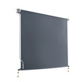 Instahut 2.4X2.5M Outdoor Blinds Awning Roll Down Canopy Retractable Outdoor Blinds Window Shade Grey