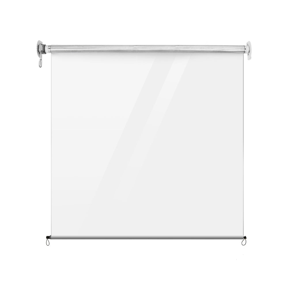 Instahut 1.5X2.4M Outdoor Blinds Clear Roll Down Awning Retractable Outdoor Blinds Water Wind Proof Transparent