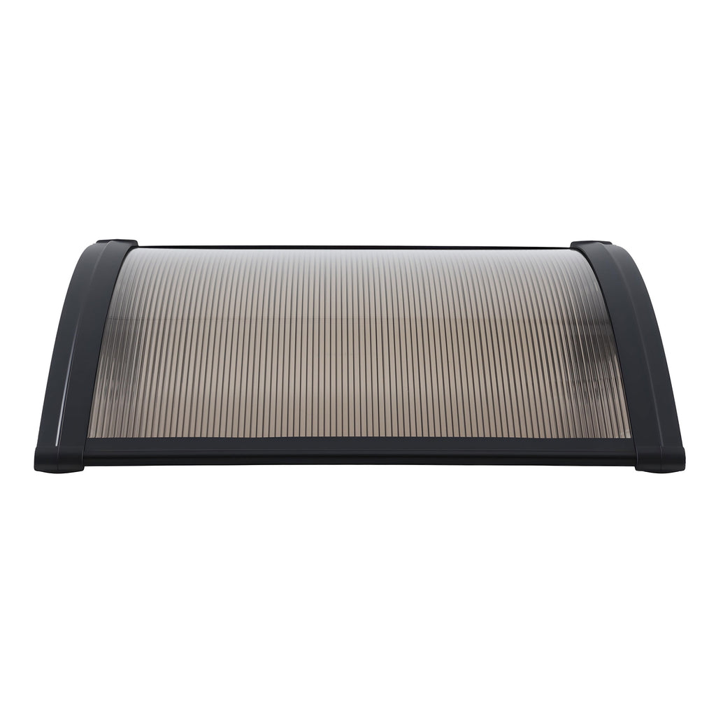 Instahut Window Awning Drainage 0.6mx0.6m Outdoor Brown