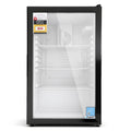 Devanti 105L Bar Fridge Glass Door Mini Fridge Countertop Cooler Black