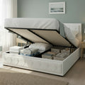Artiss Bed Frame Queen Size Gas Lift White TIYO
