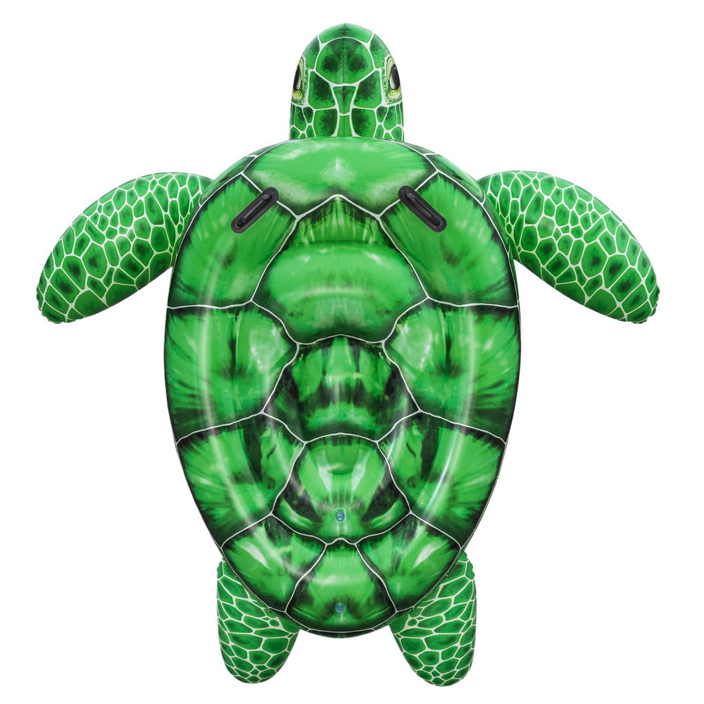 Bestway Float Turtle Rider Inflatable Ride On Floating Pool Lounger 153x140CM