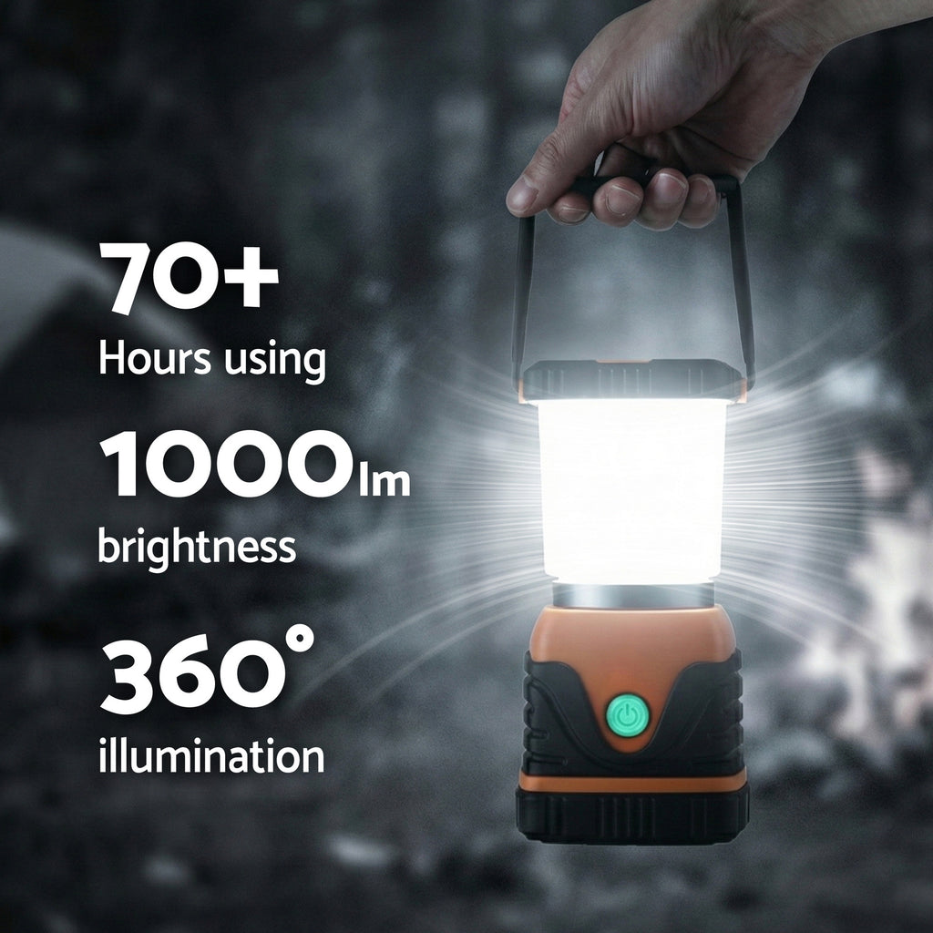 Weisshorn 2-Pack LED Camping Lanterns, 1000LM Super Bright Waterproof Portable Emergency Tent Lights