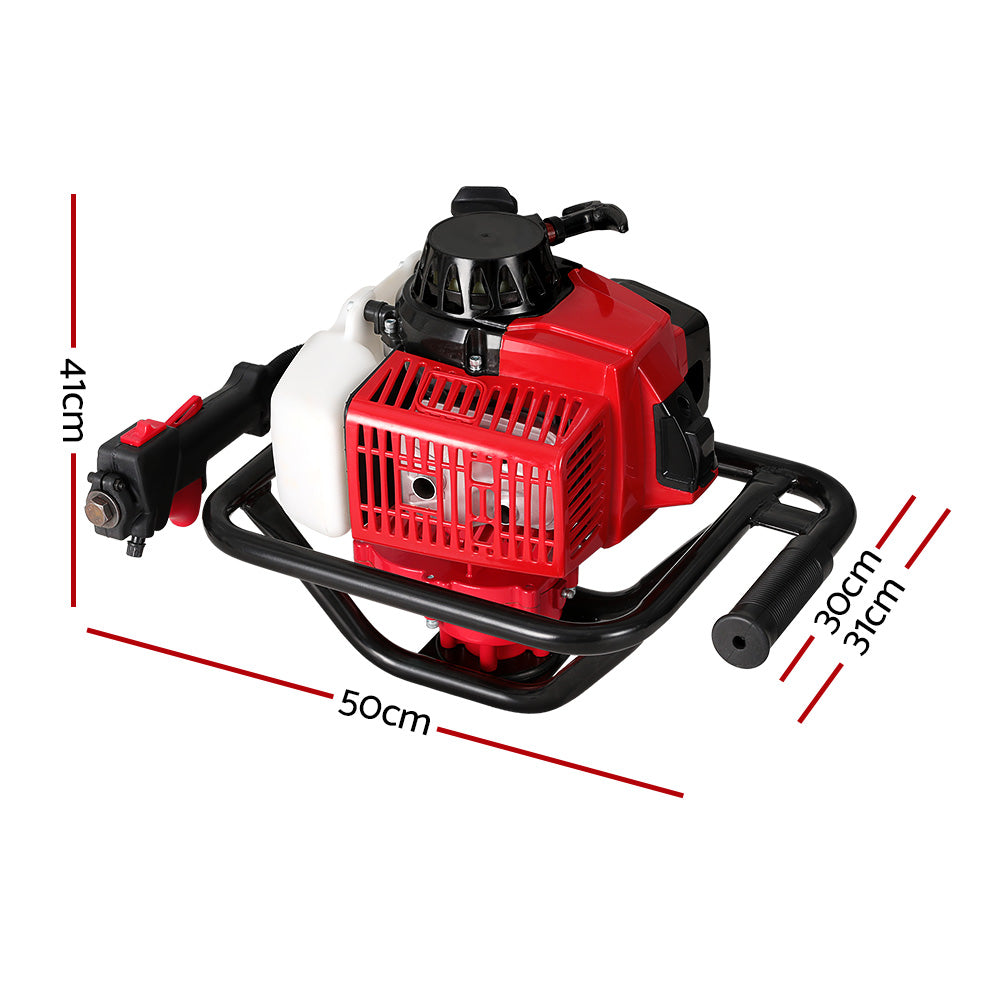 Giantz 63CC Post Hole Digger Motor Only Engine Petrol Red