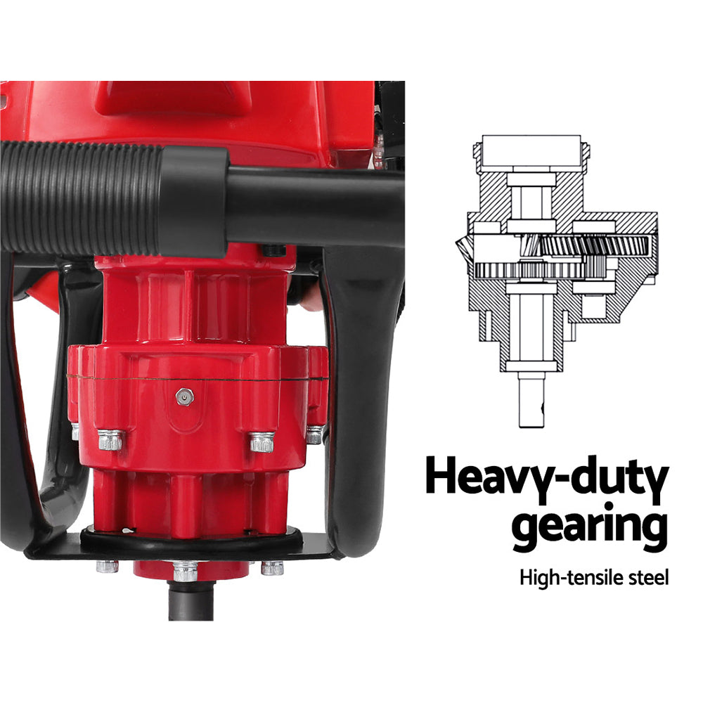Giantz 63CC Post Hole Digger Motor Only Engine Petrol Red