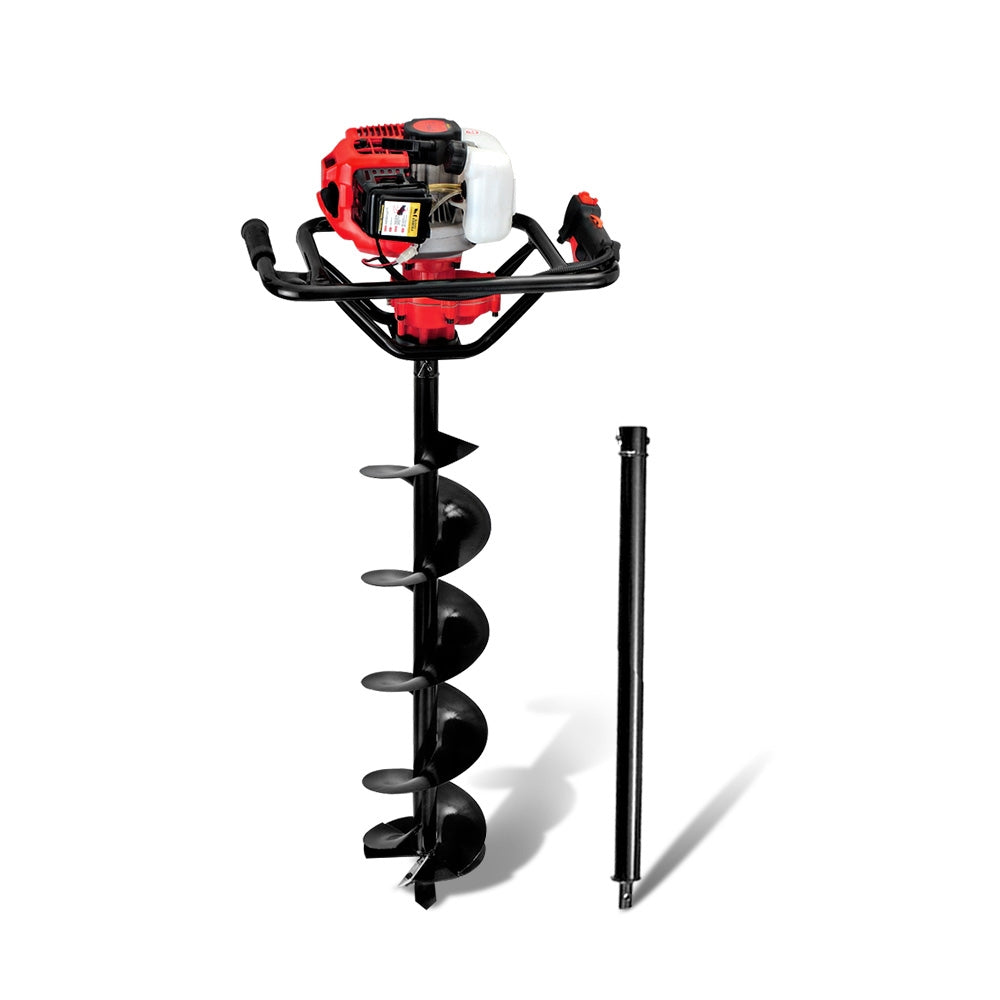Giantz 65CC Post Hole Digger 200mm Petrol Drill Extension Bits Auger