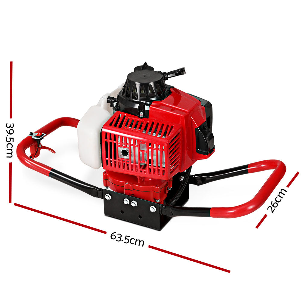 Giantz 63CC Petrol Post Hole Digger Motor Only Engine Red