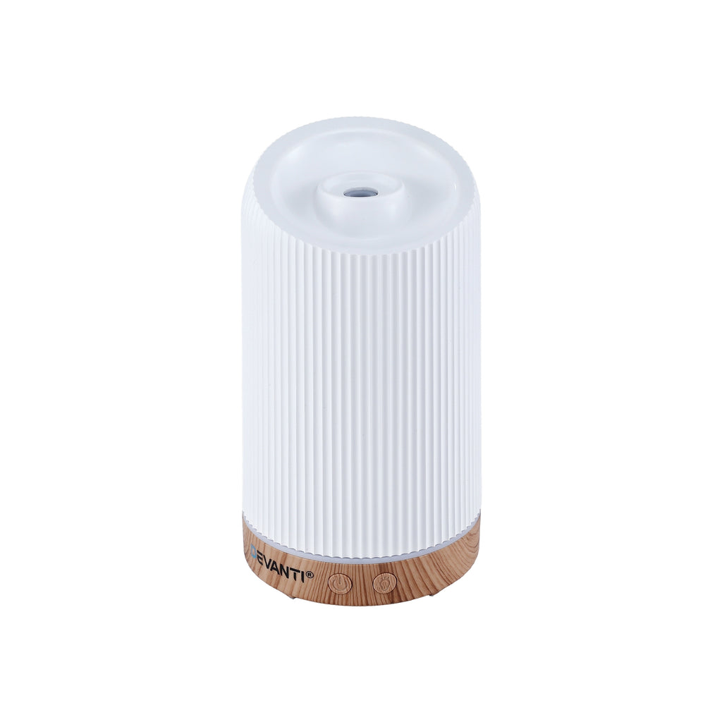 Devanti Ultrasonic Aroma Diffuser Aromatherapy 200ml LED Lights Iron Humidifier Forest